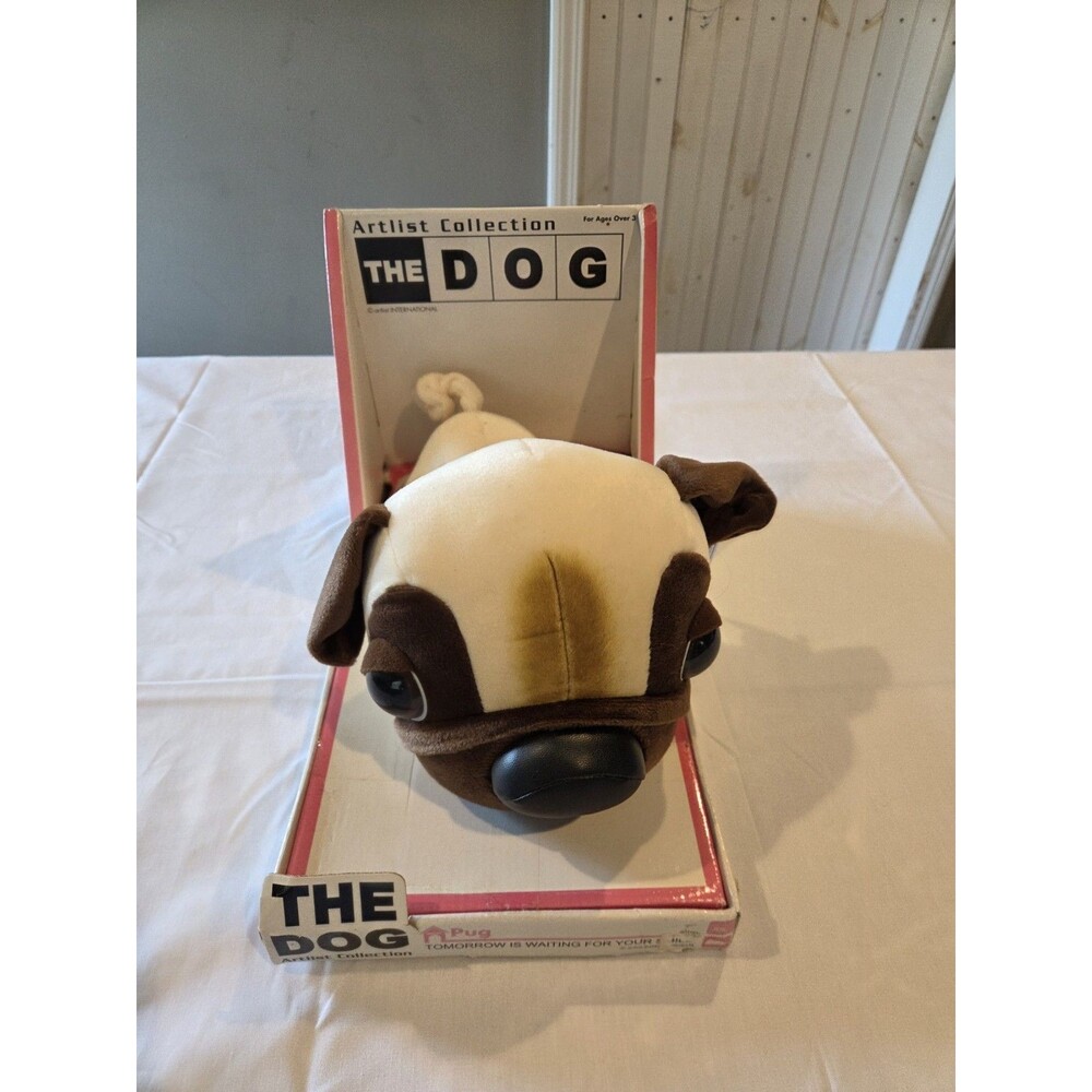 THE DOG Artlist Collection Pug Plush Toy by Play Along 2002 Original Box